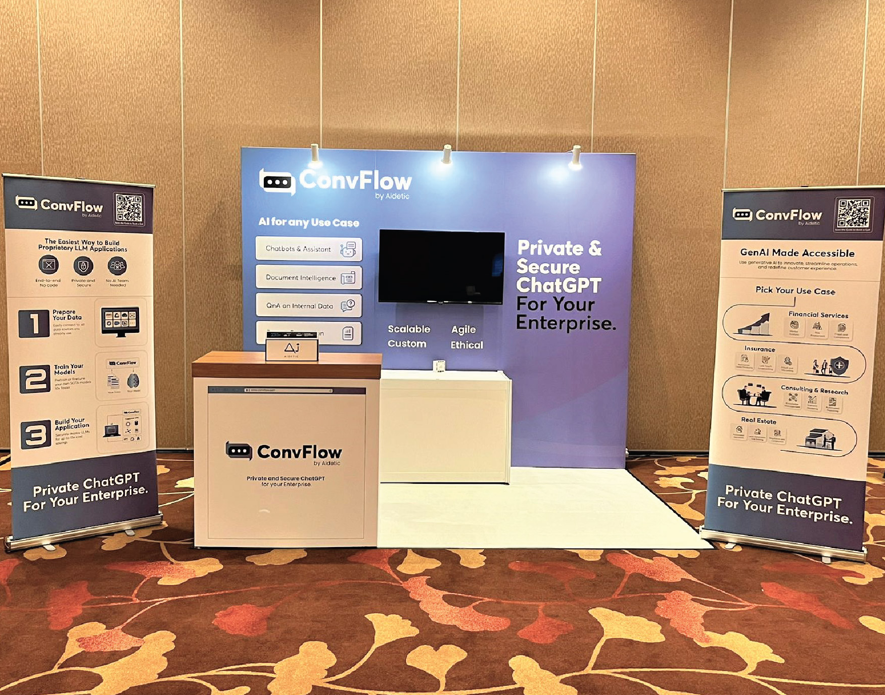 World AI Show APAC event setup at Marina Bay Sands Heliconia Ballroom, Singapore.
