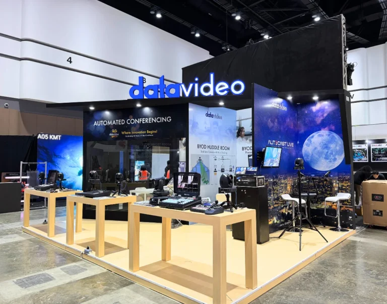 DataVideo exhibition stand at InfoComm Asia 2025.
