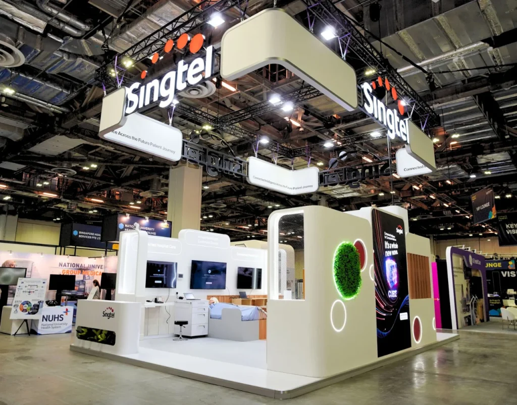 Singtel exhibition stand at Smart Health Asia.