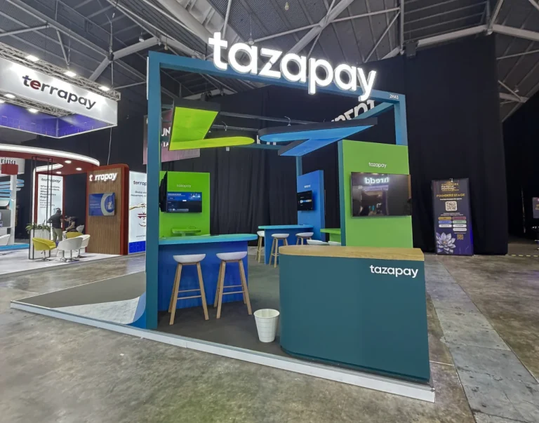 Tazapay exhibition stand at Singapore FinTech Festival 2025.